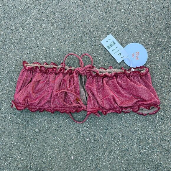 PQ Swim Arcadia Remi Convertible Bandeau Bikini Top Size Small - Picture 4 of 14